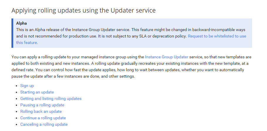 Instance Group Rolling Update instance Template gcpja